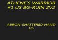 Athene's Warrior Hits Number One in US BG Ruin
