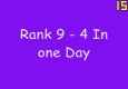 Rank 9 to 4 in one day
