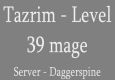 Tazrim: Level 39 mage