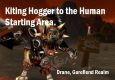 Kiting Hogger to Human Starting Place